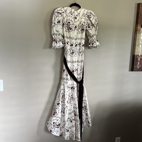 ANTONIO MELANI x NICOLA BATHIE EMILIA FLORAL PRINT DROP WAIST DRESS. - Picture 8 of 14
